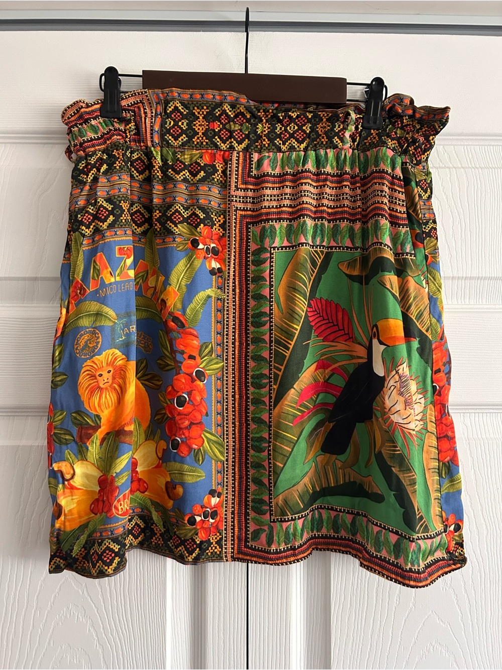 Anthropologie Farm Rio Resort Vacation Printed Mosaic Skirt.